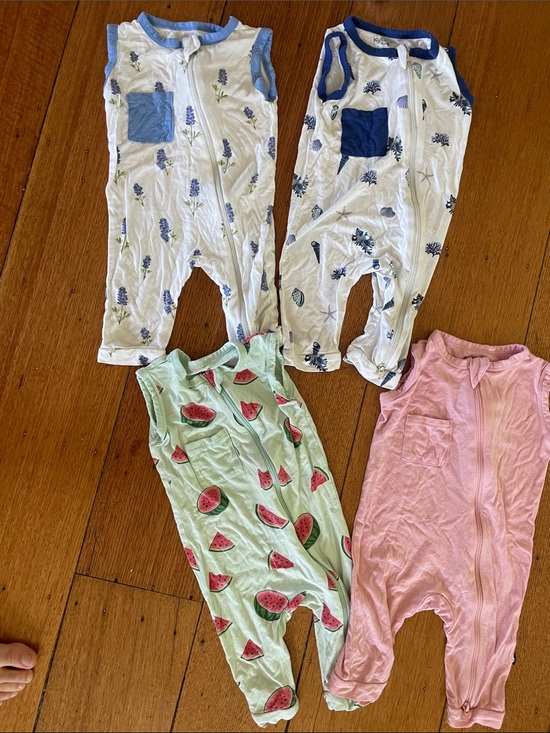Kyte BABY Other - Kyte BABY lot of 4:Floral, Watermelon & Pink, Seashell  Romper Set